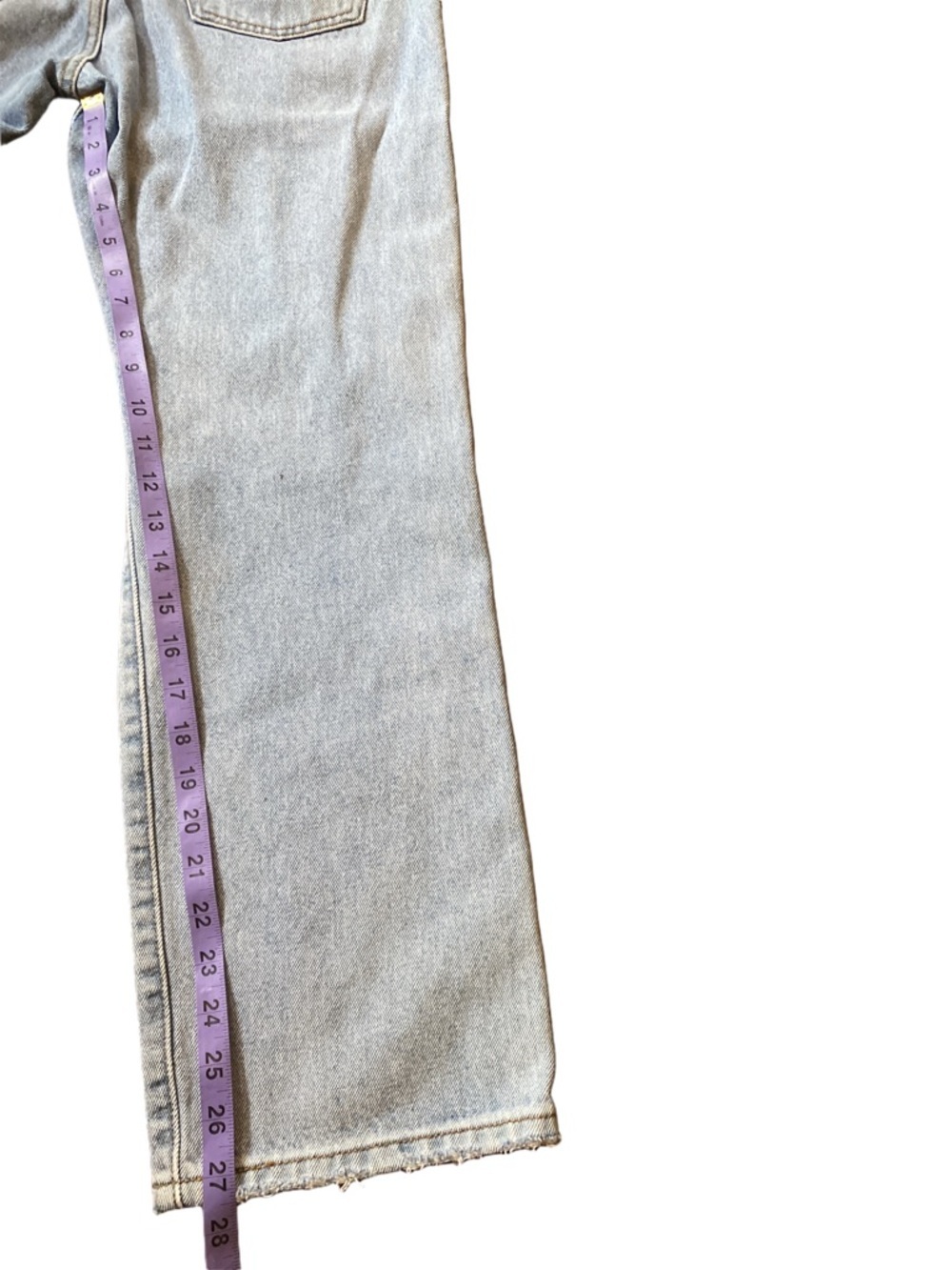 Levi's 501 90s Size 27 Medium Blue distressed straight leg jeans - Picture 11 of 12